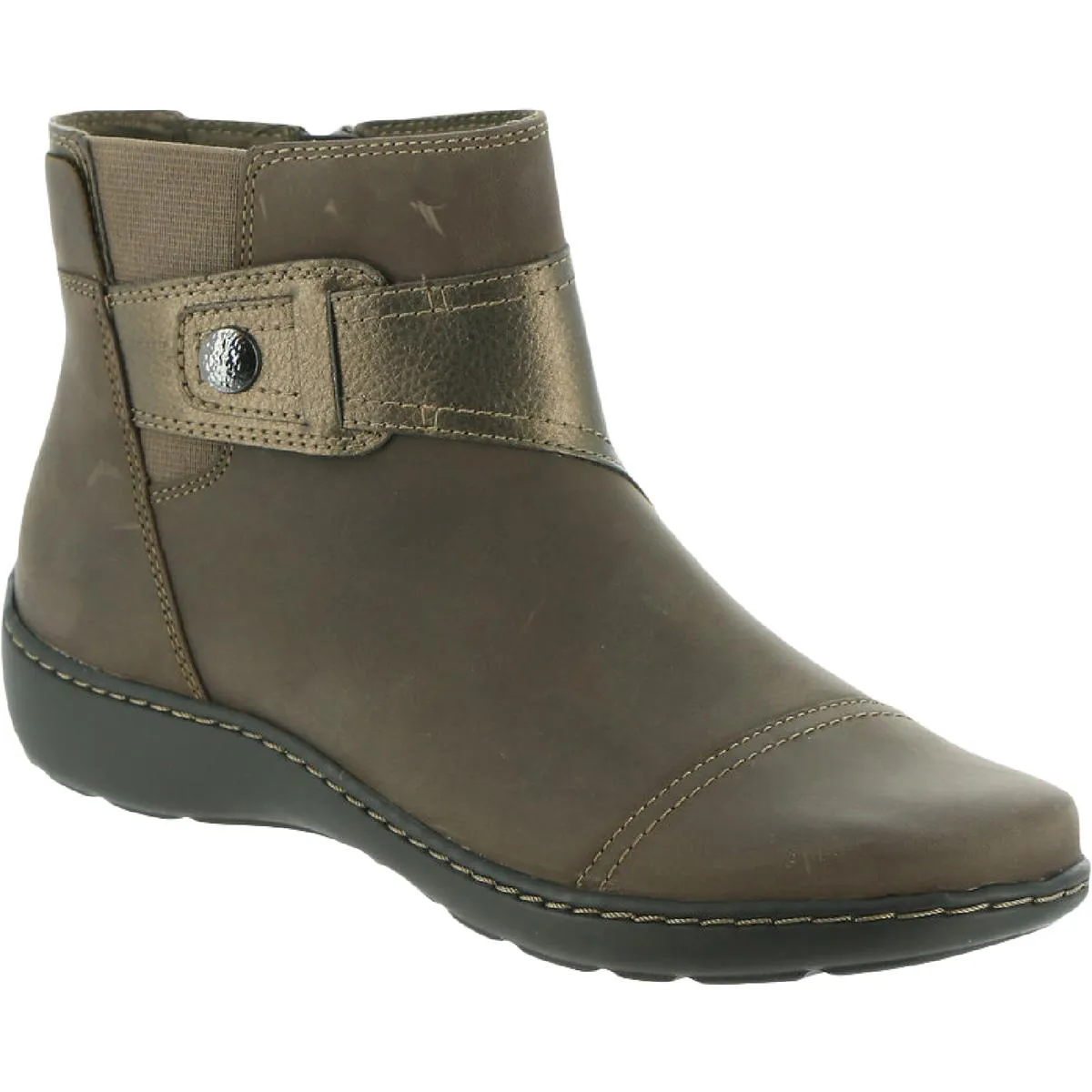 Cora Tropic Womens Leather Metallic Ankle Boots