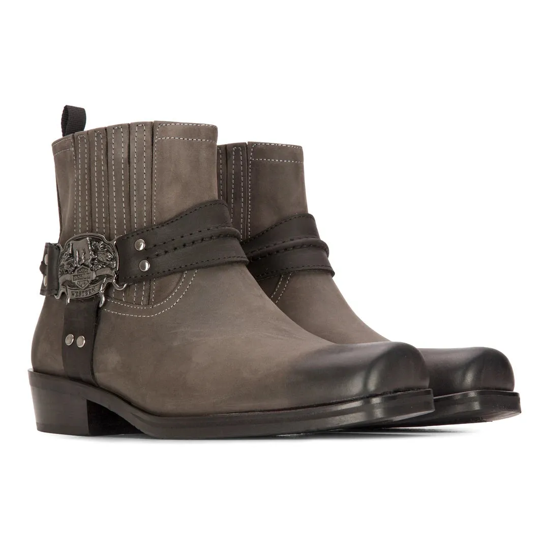 Cowboy Real Leather Boots With Square Toe
