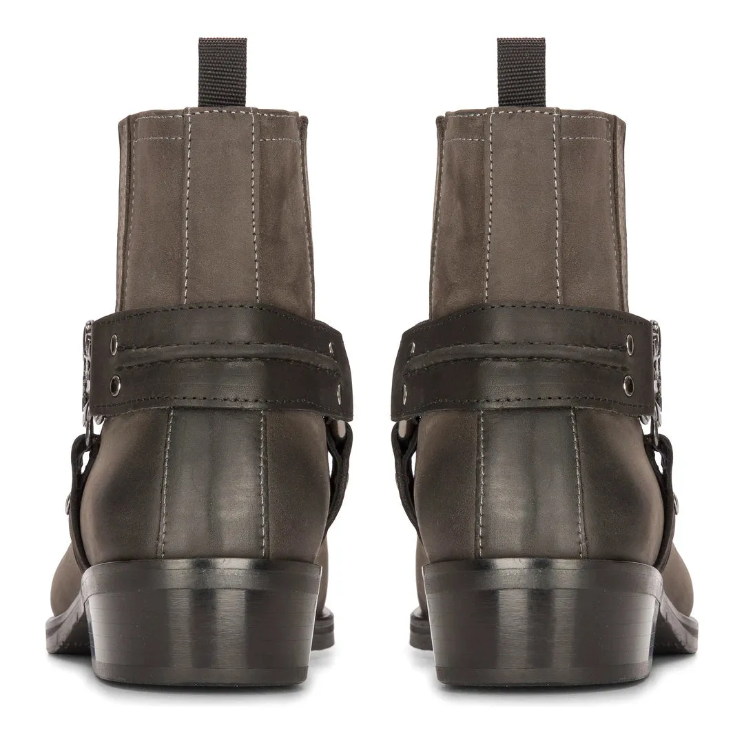 Cowboy Real Leather Boots With Square Toe
