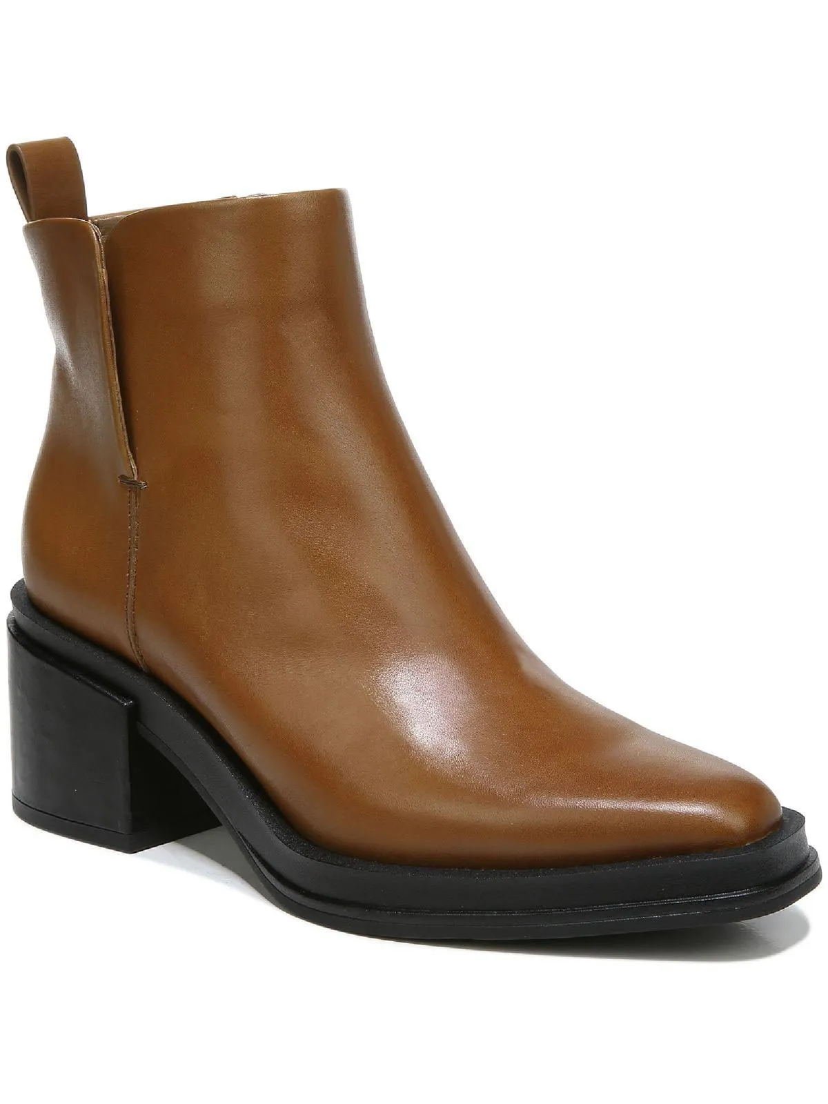 Dalden Womens Leather Square Toe Ankle Boots