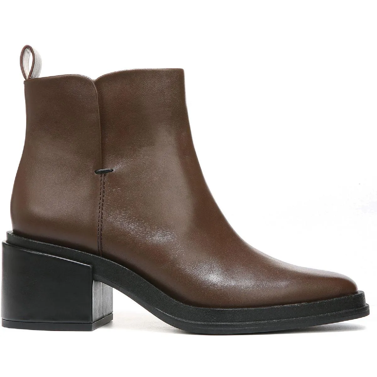 Dalden Womens Leather Square Toe Ankle Boots