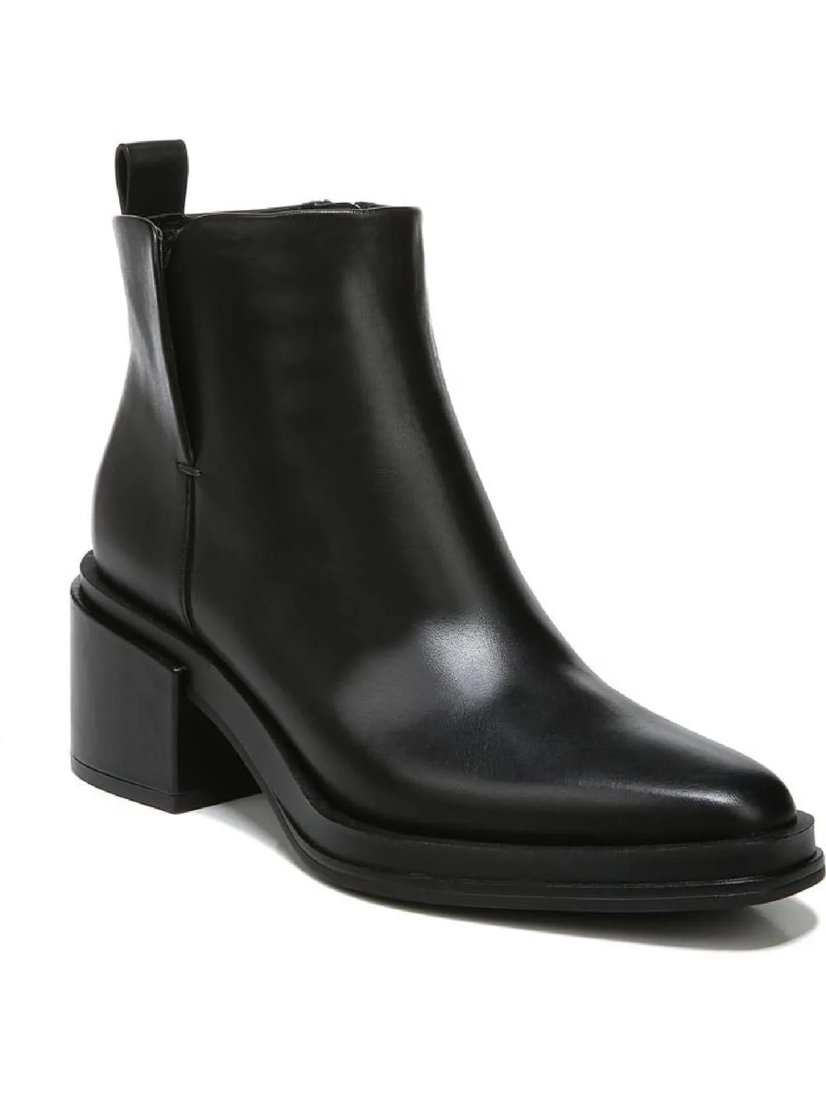 Dalden Womens Leather Square Toe Ankle Boots
