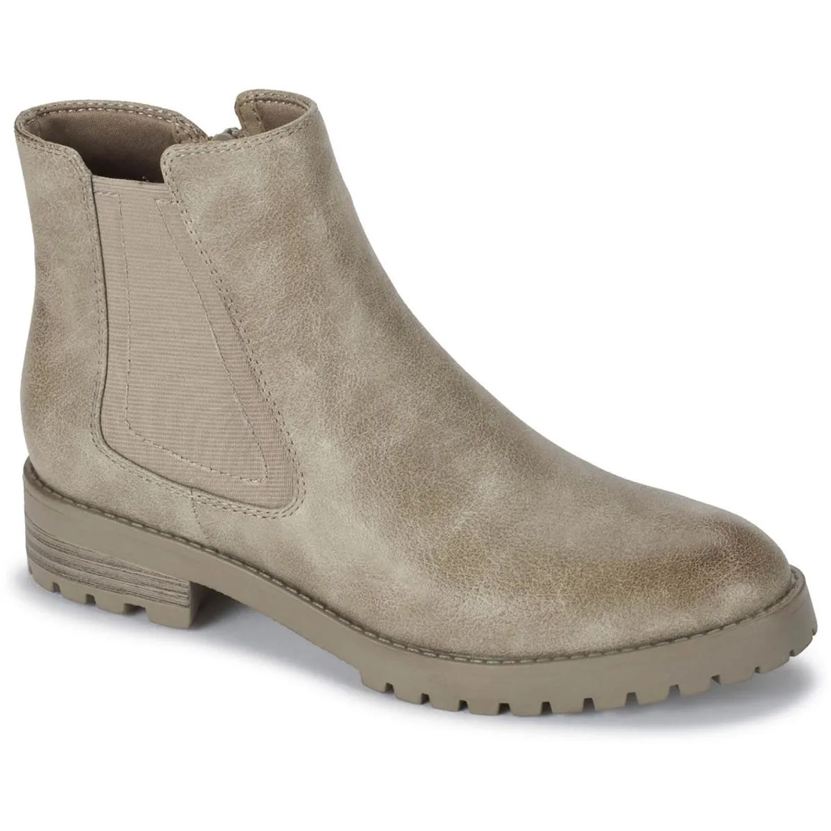 Daytona Womens Faux Leather Pebbled Ankle Boots