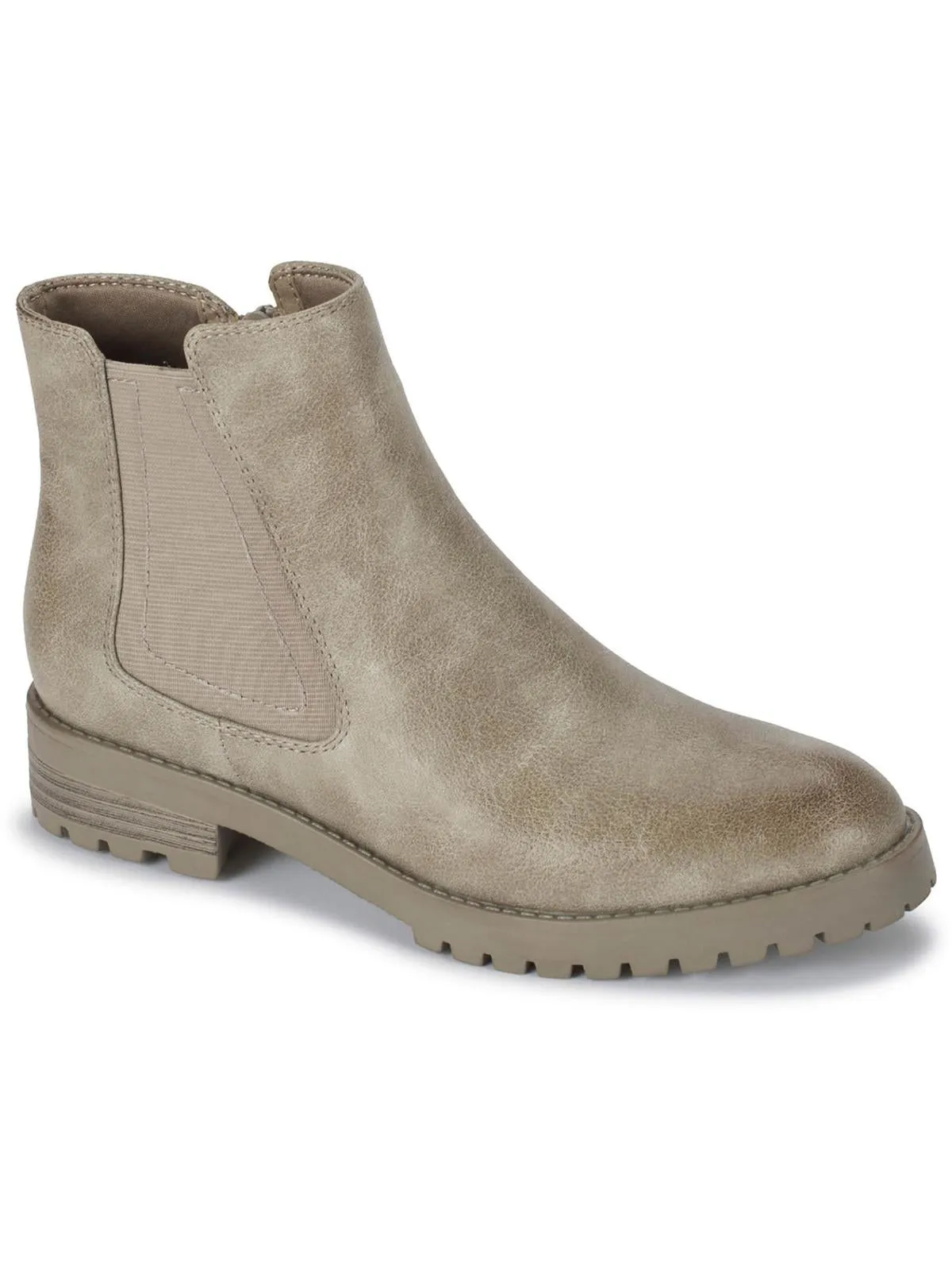 Daytona Womens Faux Leather Pebbled Ankle Boots