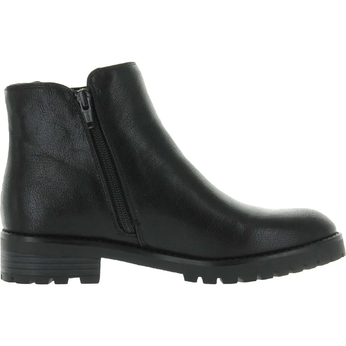 Daytona Womens Faux Leather Pebbled Ankle Boots