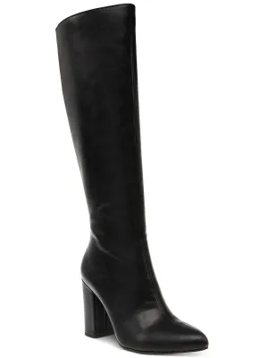 Daytonaa  Womens Pull On Faux Leather Knee-High Boots