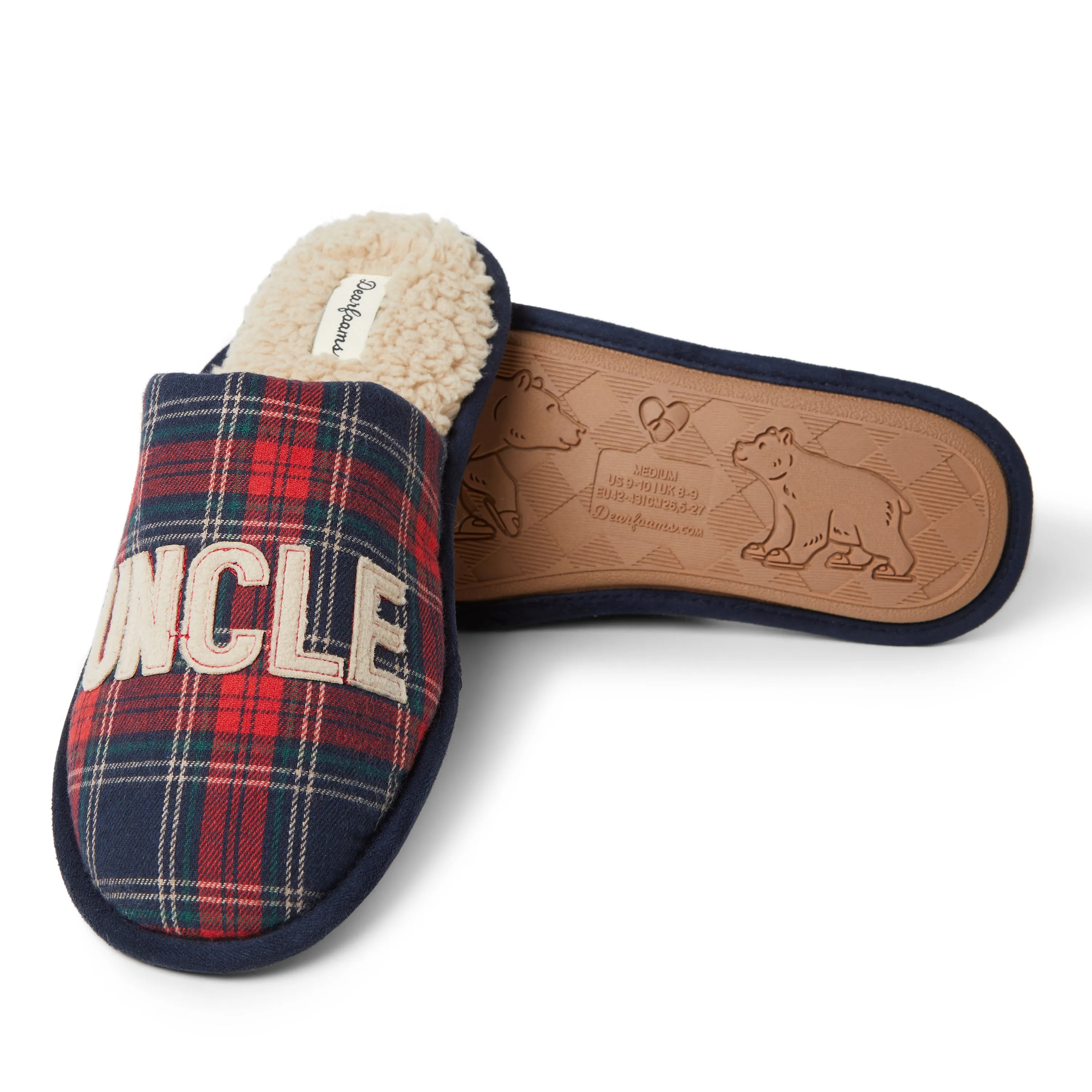 Dearfoams Men's Carson Uncle Bear Scuff Slipper