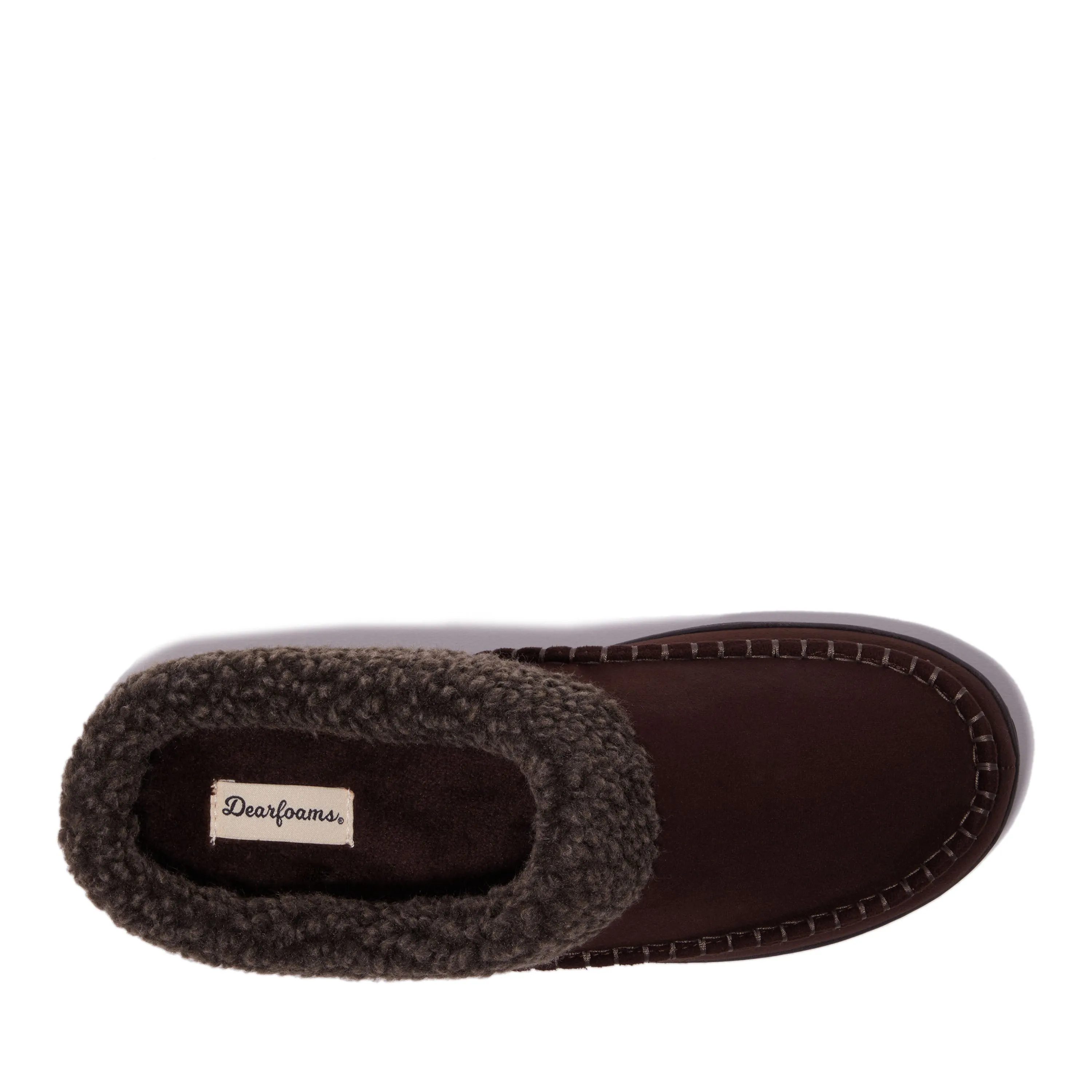 Dearfoams Men's Marshall Microsuede Moccasin Toe Clog
