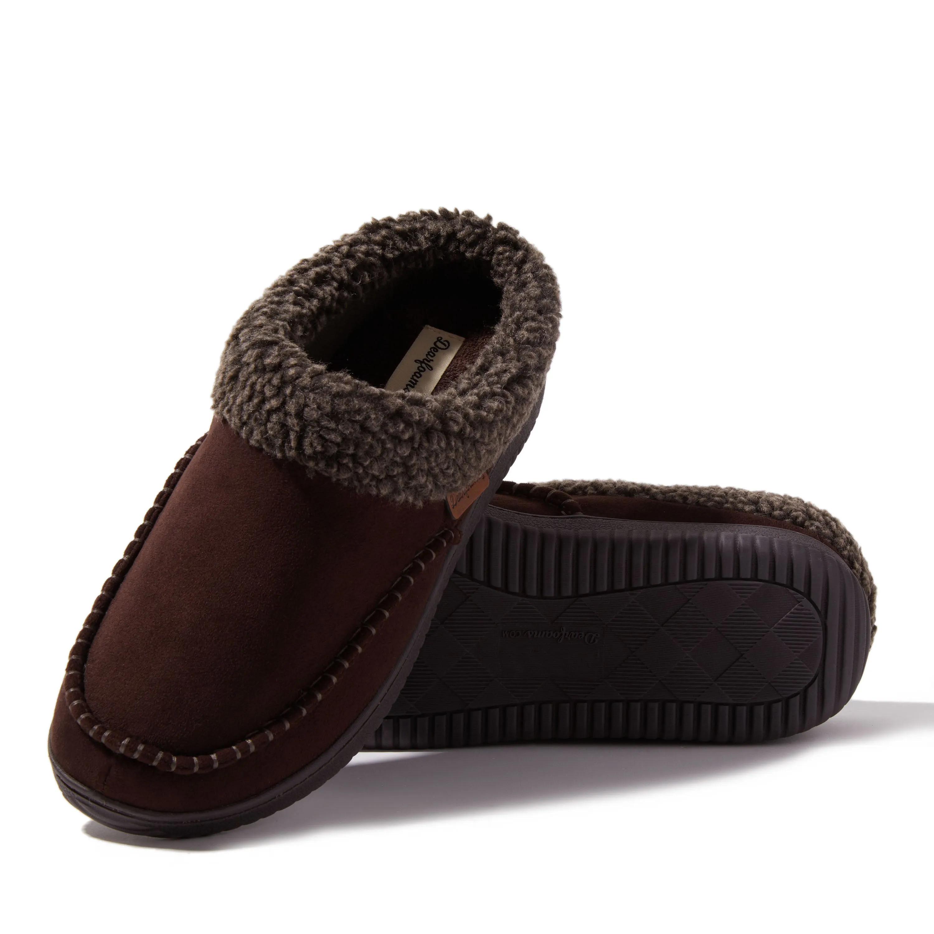 Dearfoams Men's Marshall Microsuede Moccasin Toe Clog