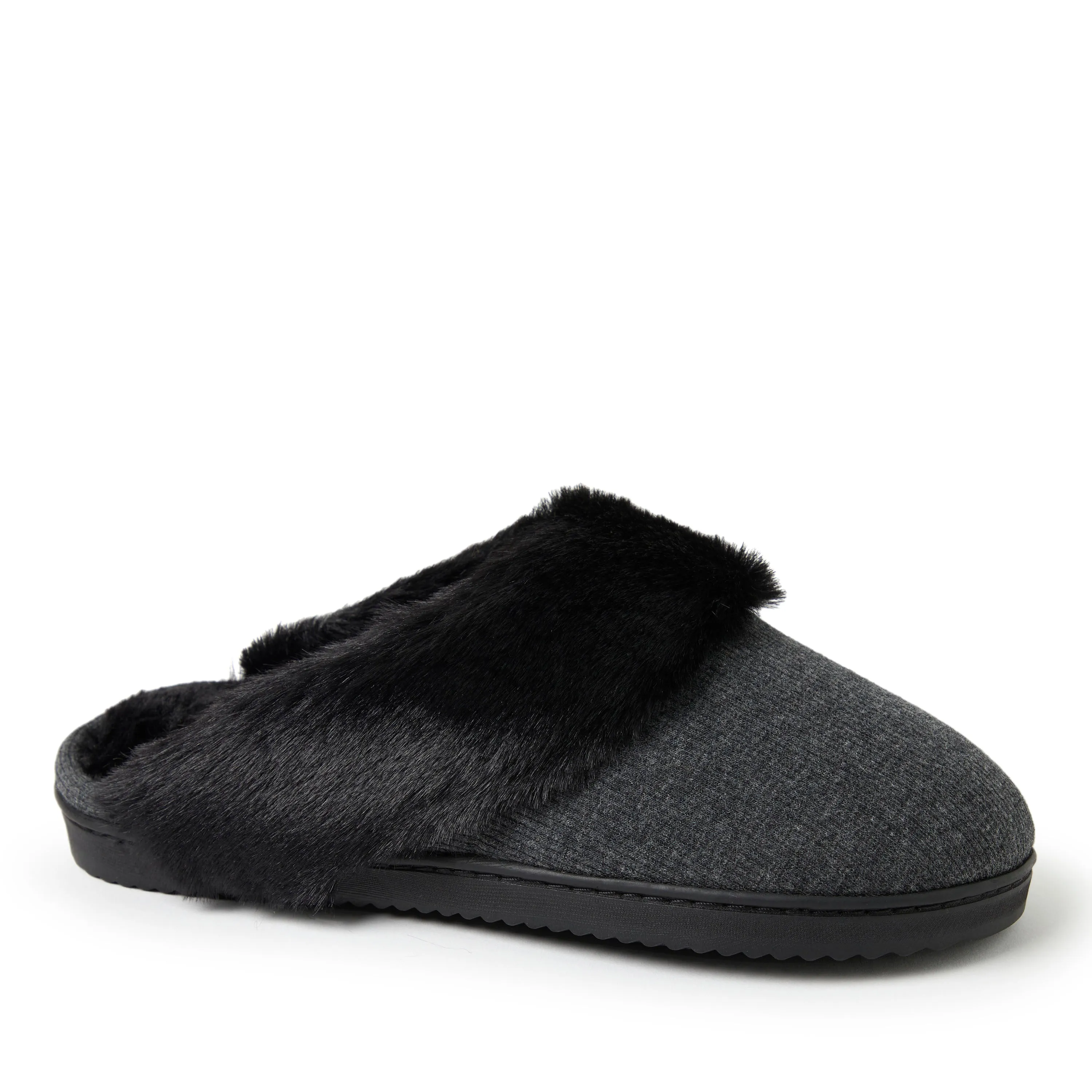Dearfoams Womens Dahlia Rib Knit Scuff