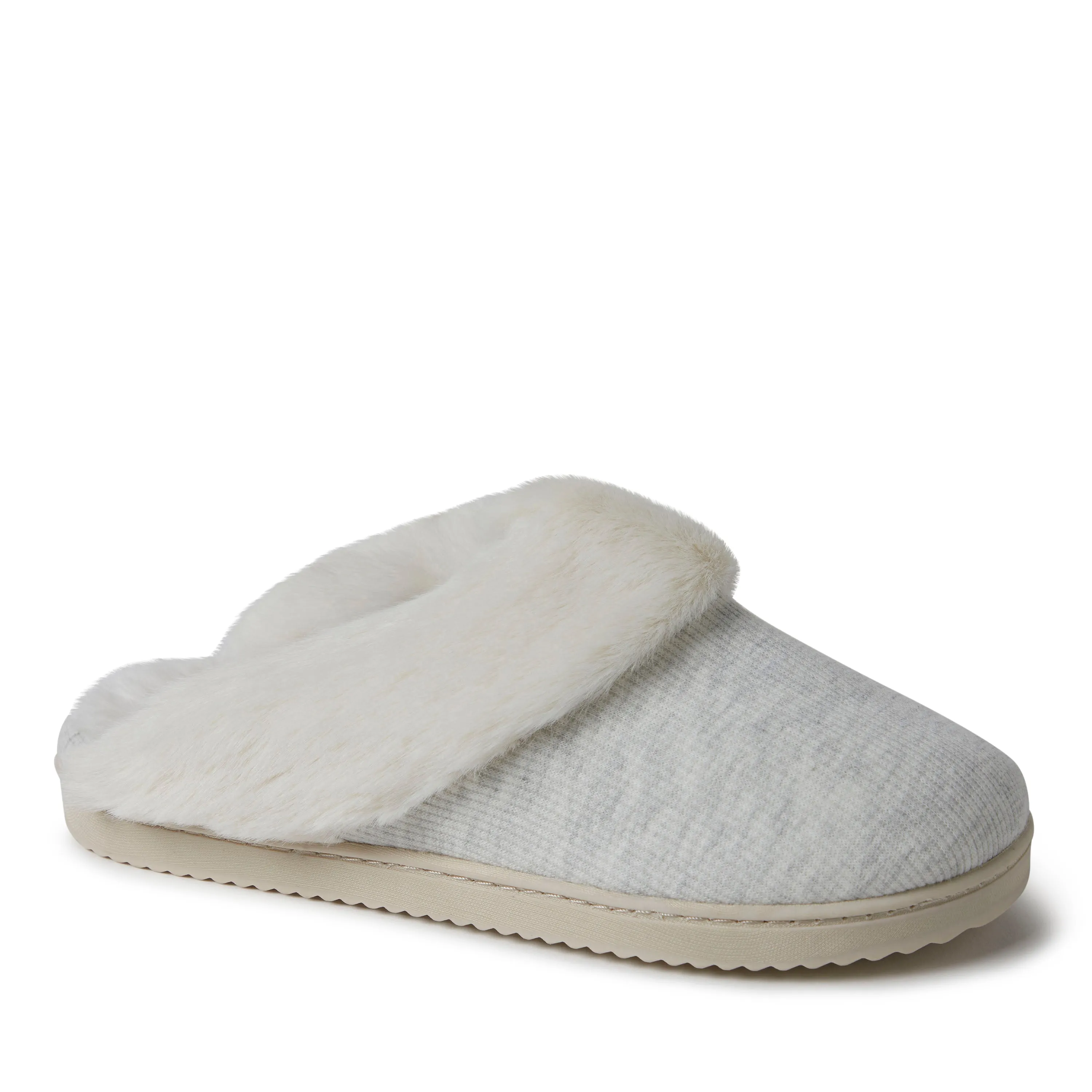 Dearfoams Womens Dahlia Rib Knit Scuff