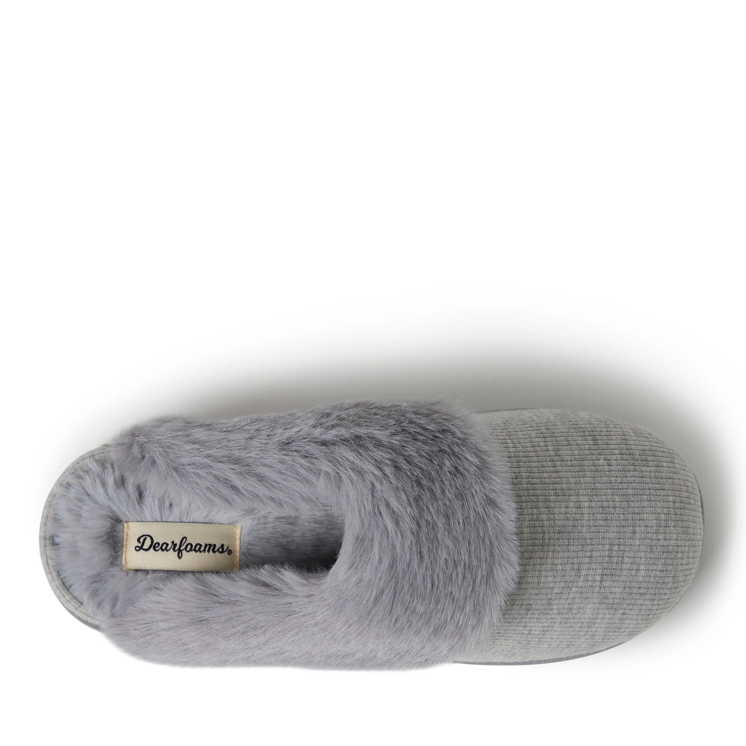 Dearfoams Womens Dahlia Rib Knit Scuff