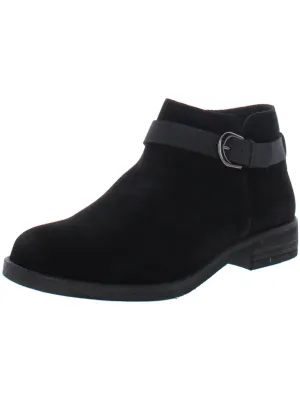 Demi Tone Womens Leather Heeled Ankle Boots
