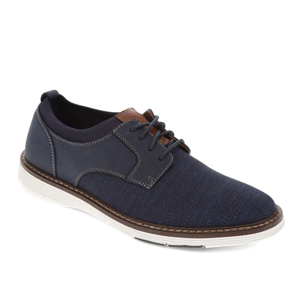 Dockers Mens Edgehill Knit and Synthetic Leather Dress Casual Lace Up Oxford Shoe