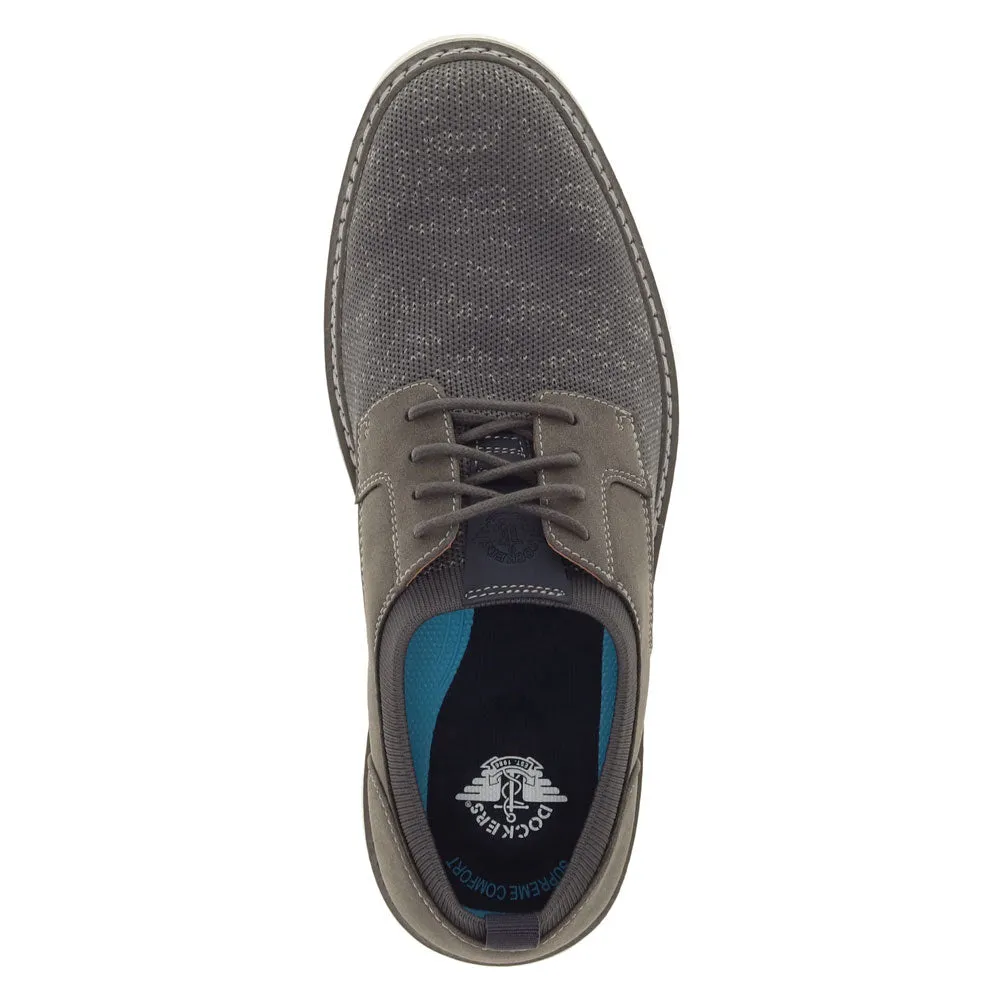 Dockers Mens Edgehill Knit and Synthetic Leather Dress Casual Lace Up Oxford Shoe