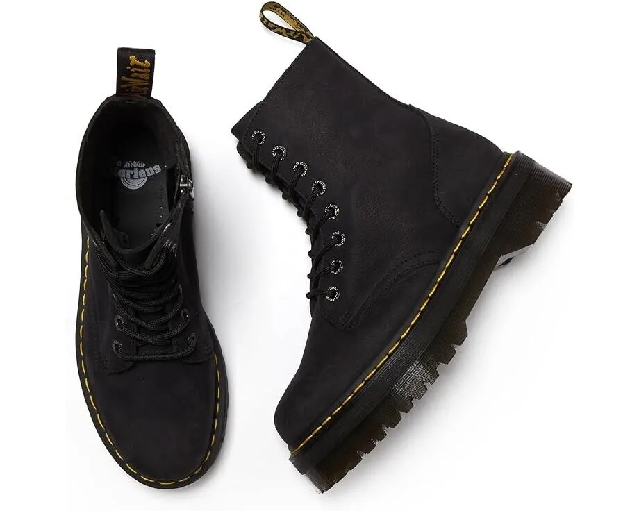 Dr. Martens Jadon III Boots Unisex US M9/W10 Charcoal Gray Leather Shoes FZP235 (Charcoal Gray,Men's 9, Women's 10)