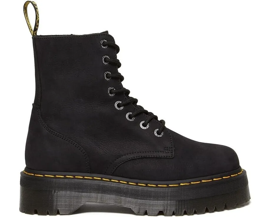 Dr. Martens Jadon III Boots Unisex US M9/W10 Charcoal Gray Leather Shoes FZP235 (Charcoal Gray,Men's 9, Women's 10)