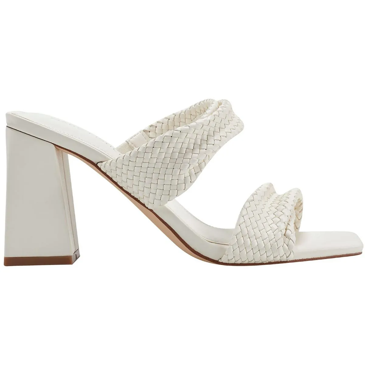 Eloria Womens Faux Leather Square Toe Block Heel