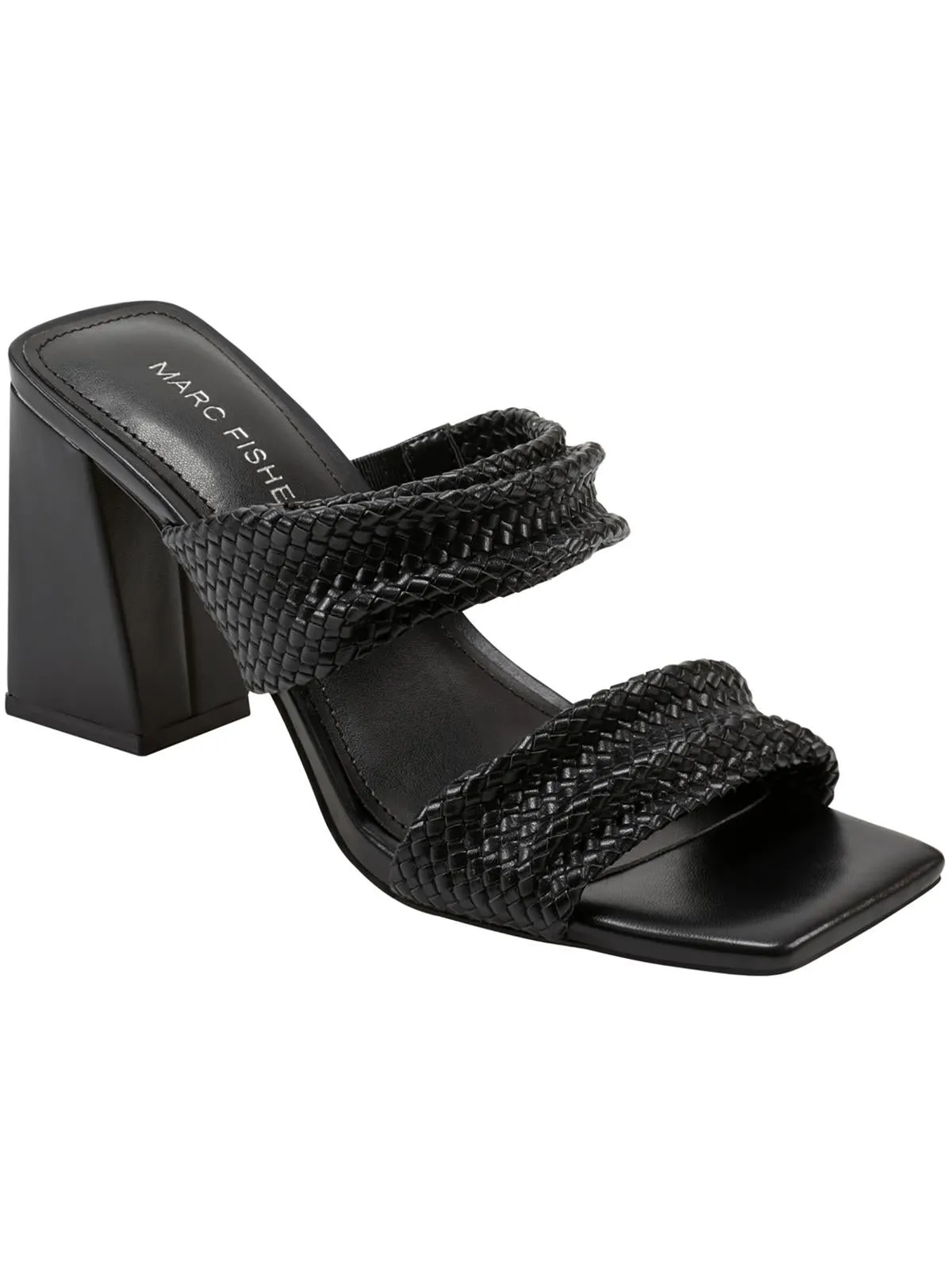 Eloria Womens Faux Leather Square Toe Block Heel