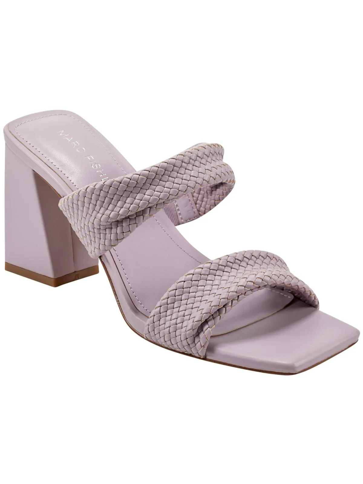 Eloria Womens Faux Leather Square Toe Block Heel
