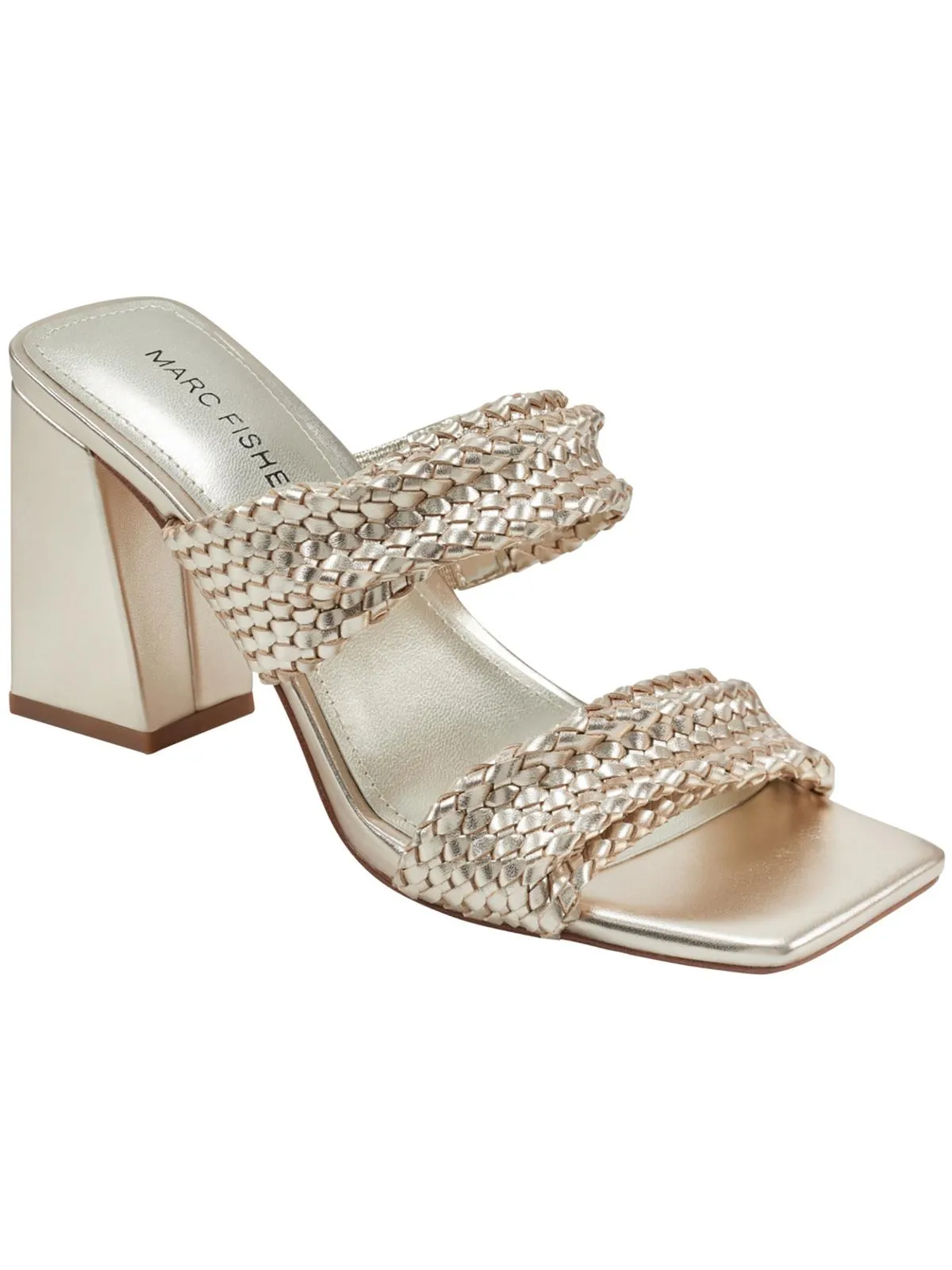 Eloria Womens Faux Leather Square Toe Block Heel