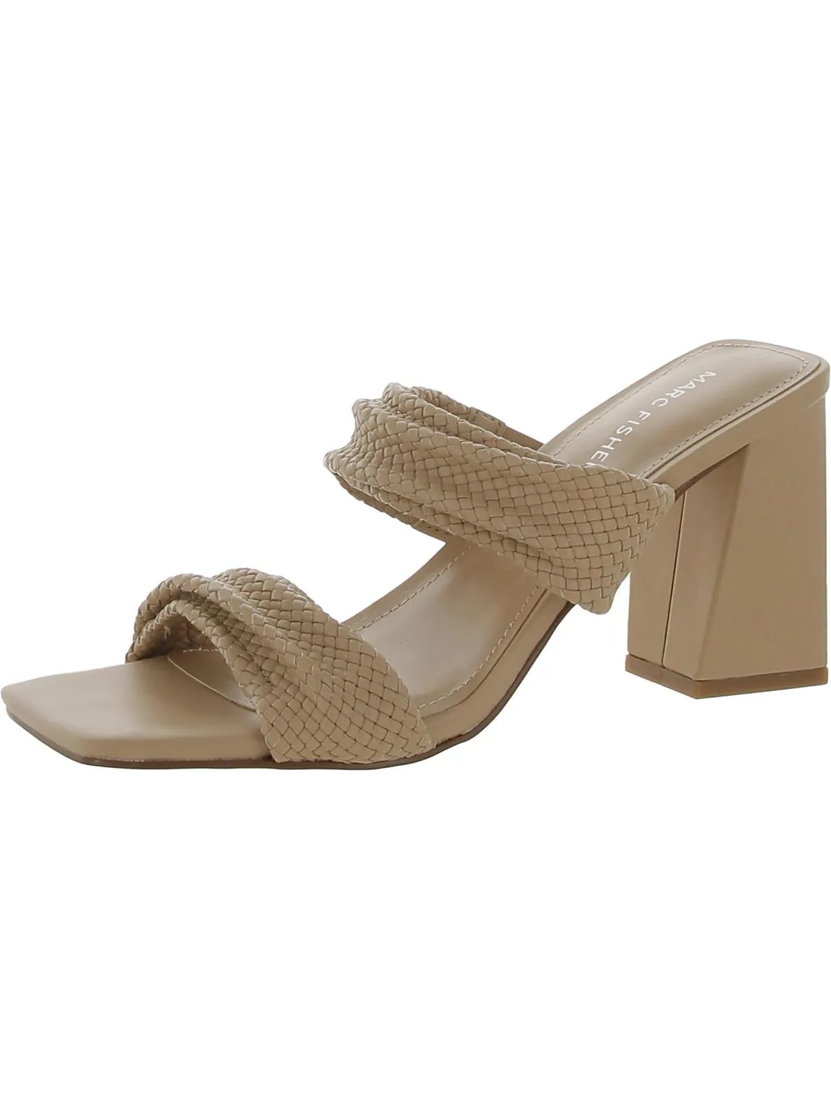 Eloria Womens Faux Leather Square Toe Block Heel