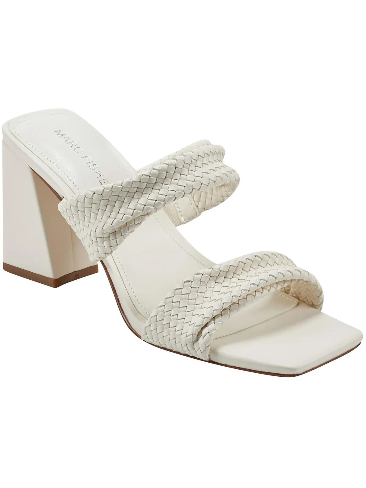 Eloria Womens Faux Leather Square Toe Block Heel