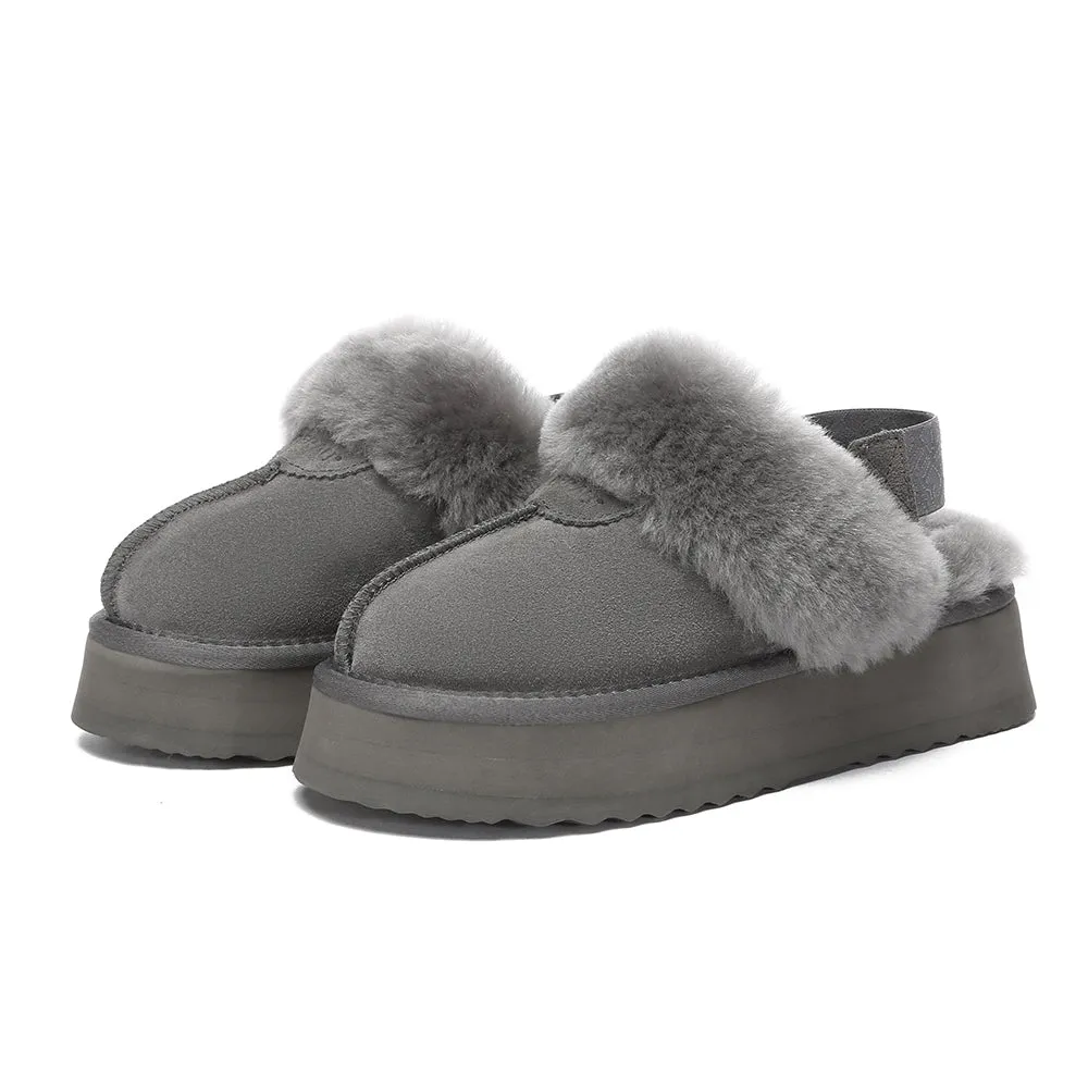 EverAu Australia Women Wagtail Removable Strap Platform Slippers