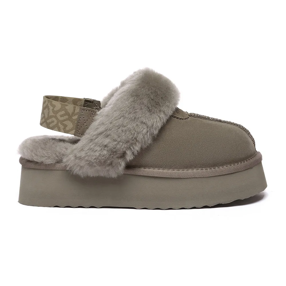 EverAu Australia Women Wagtail Removable Strap Platform Slippers