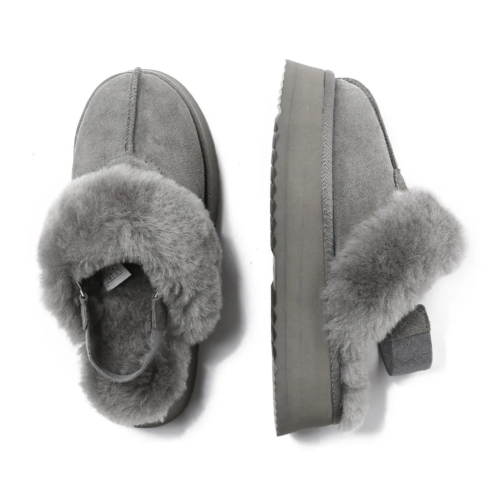 EverAu Australia Women Wagtail Removable Strap Platform Slippers
