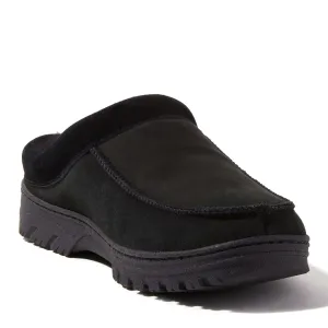 EZ Feet Men's Genuine Shearling Moccasin Toe Clog Slipper