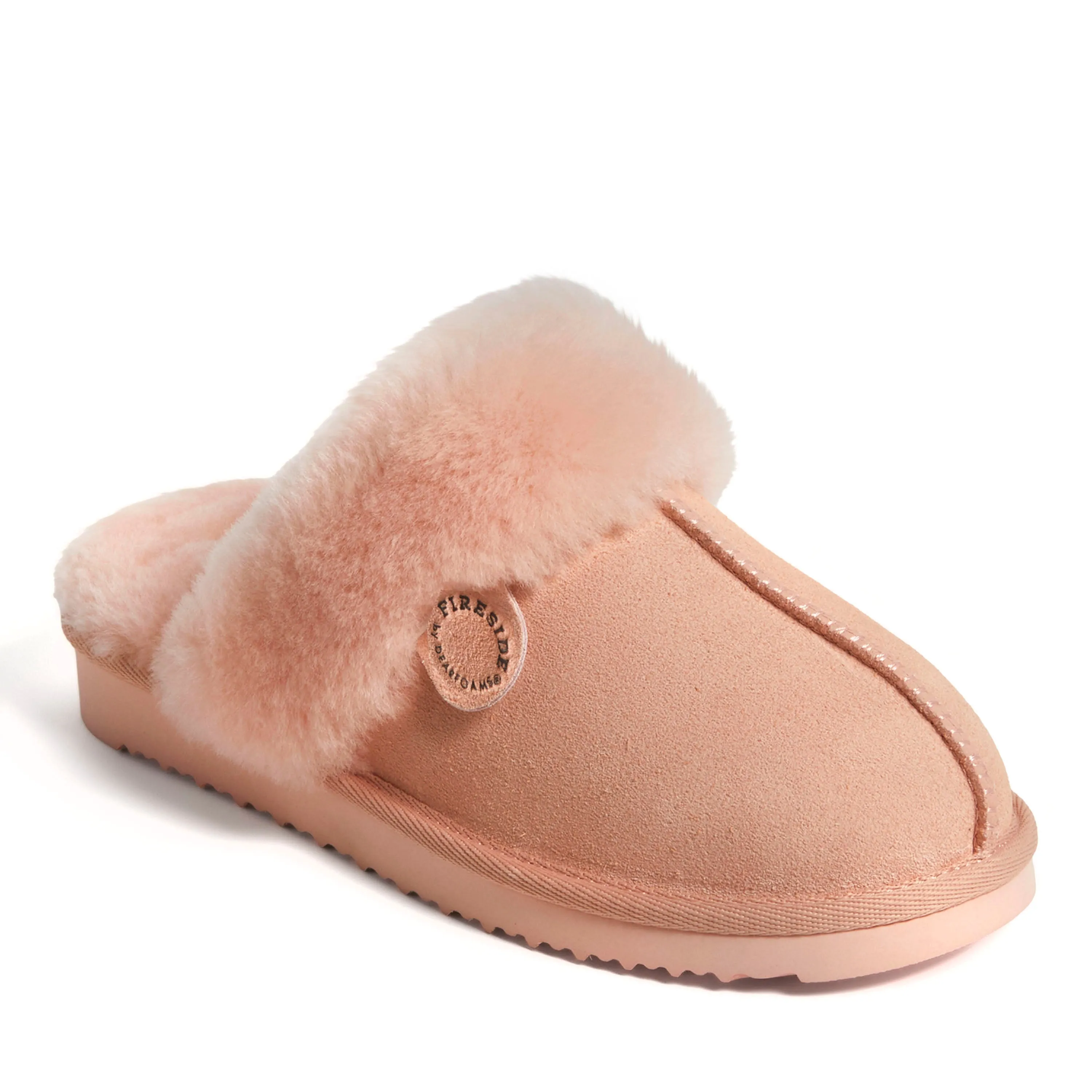 Fireside by Dearfoams Women's Sydney Genuine Shearling Scuff Slipper