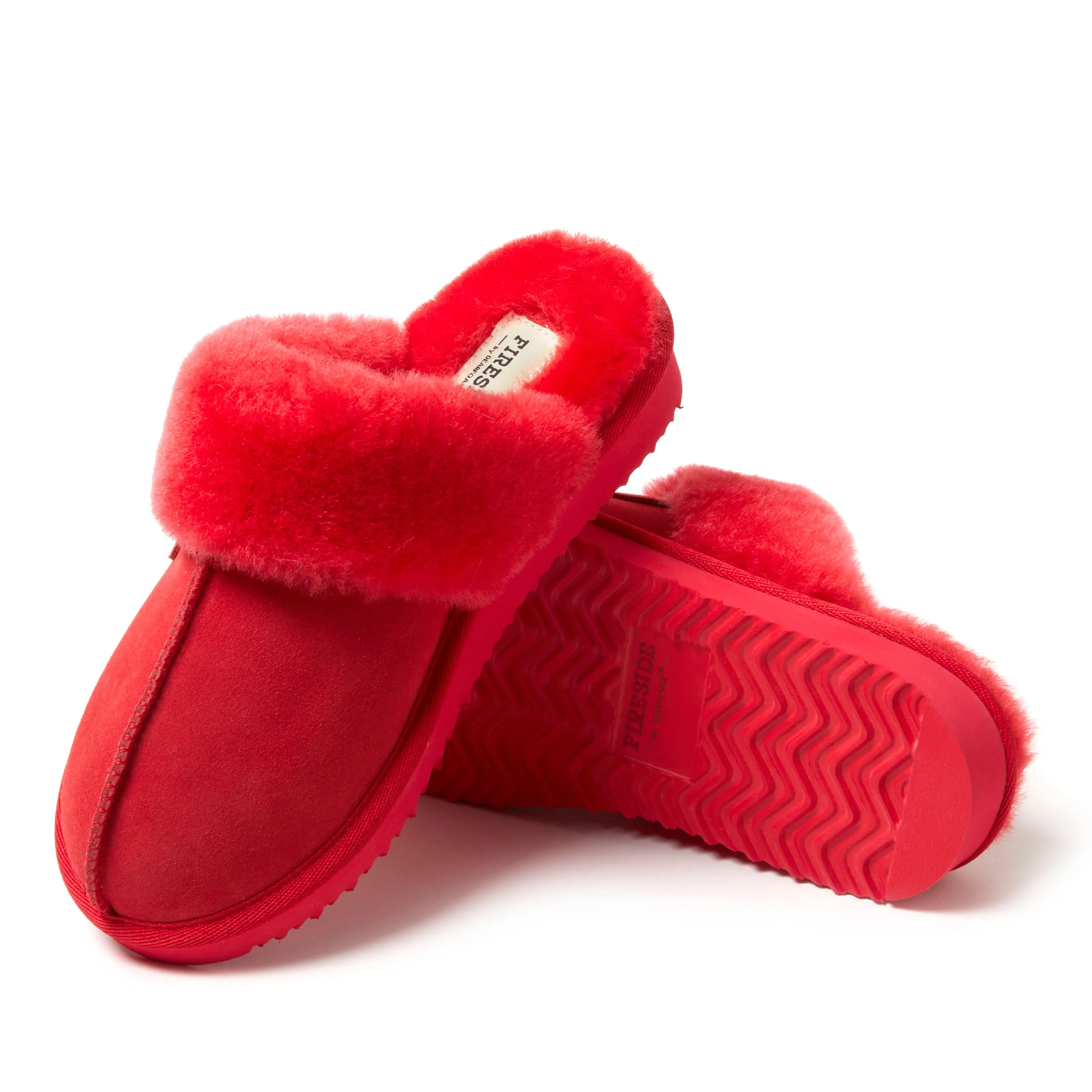 Fireside by Dearfoams Women's Sydney Genuine Shearling Scuff Slipper