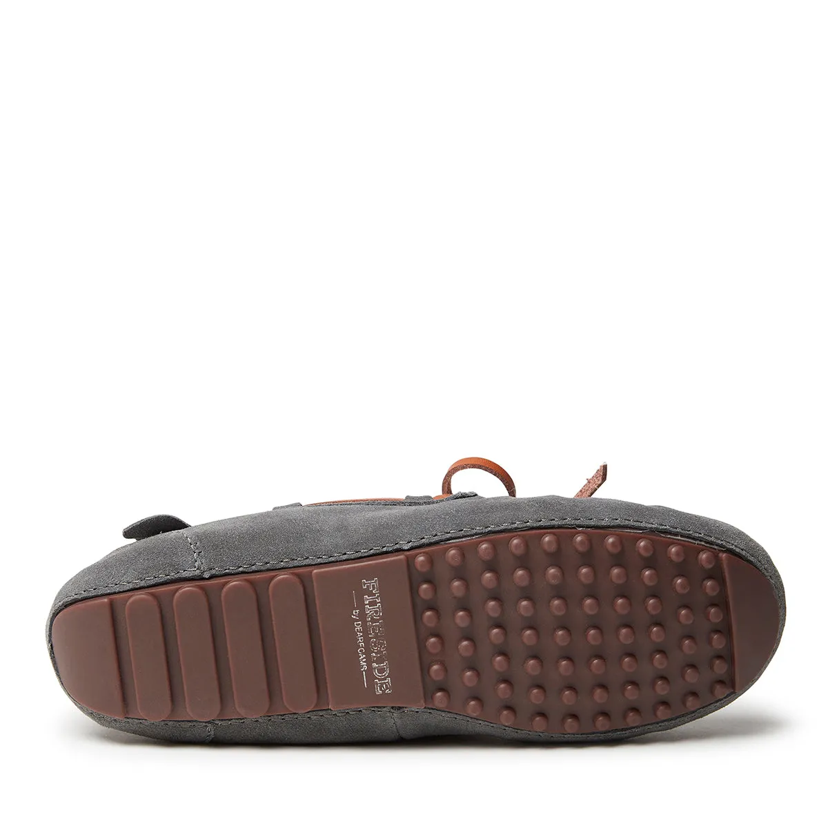 Fireside By Dearfoams Women's Victoria Genuine Shearling Moccasin with Tie