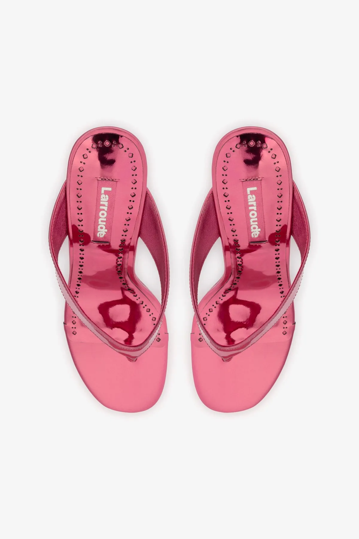 Gaia Wedge Sandal In French Rose Specchio