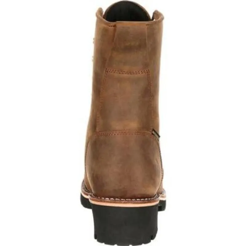 Georgia Gb00065 Work Boot Men's 8 Brown Steel Toe Insulated Logger Boots EEE3596 (Brown,8)