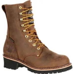 Georgia Gb00065 Work Boot Men's 8 Brown Steel Toe Insulated Logger Boots EEE3596 (Brown,8)