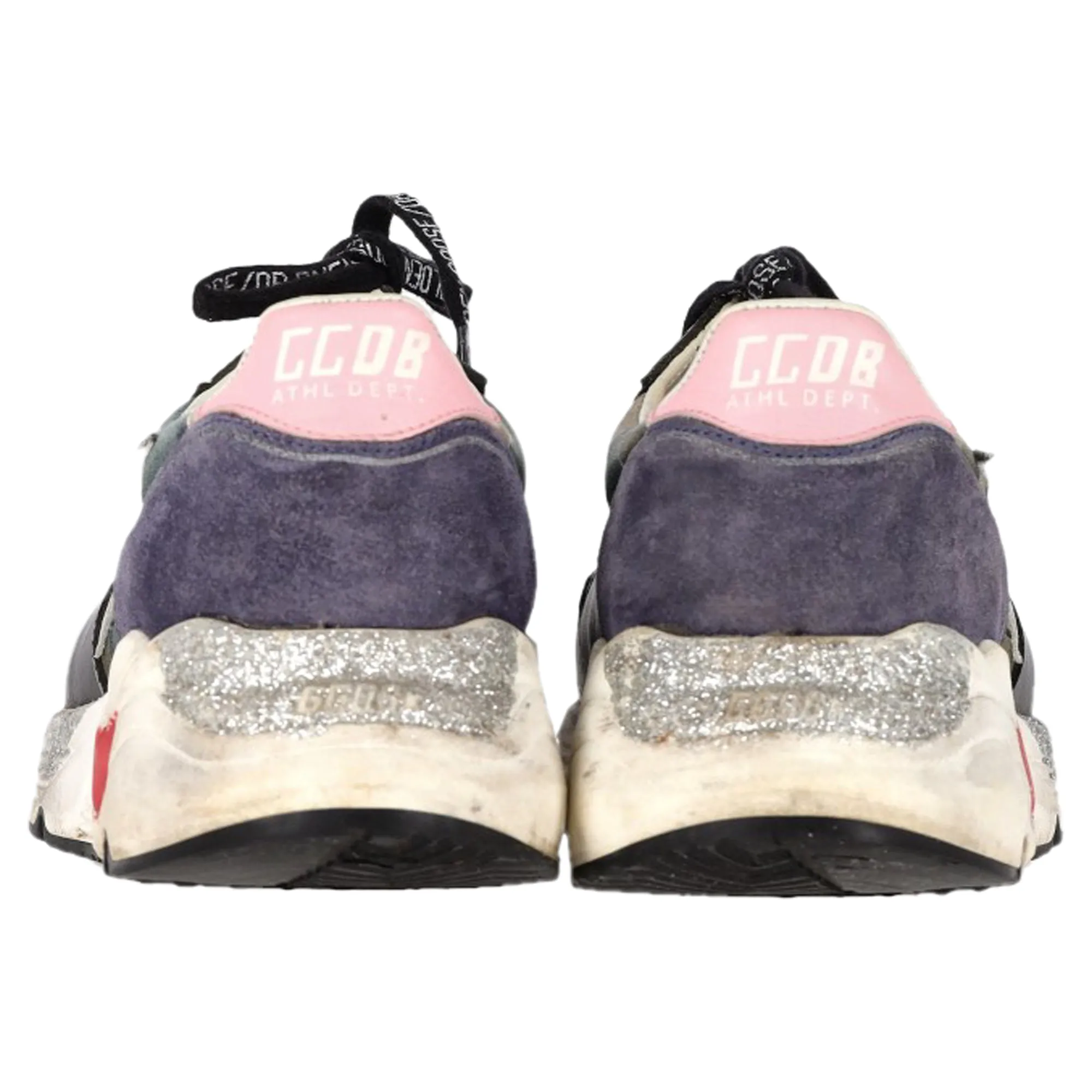 Golden Goose Running Sole Camouflage Sneakers in Multicolor Leather and Canvas
