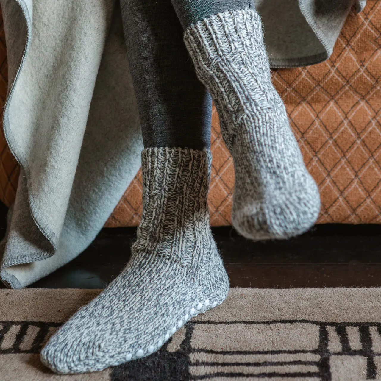Grippy Chunky Norwegian Wool Socks - Organic Merino (Adults 36-43) *Returning Soon
