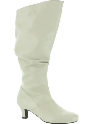 Groovey Womens Leather Pull On Knee-High Boots