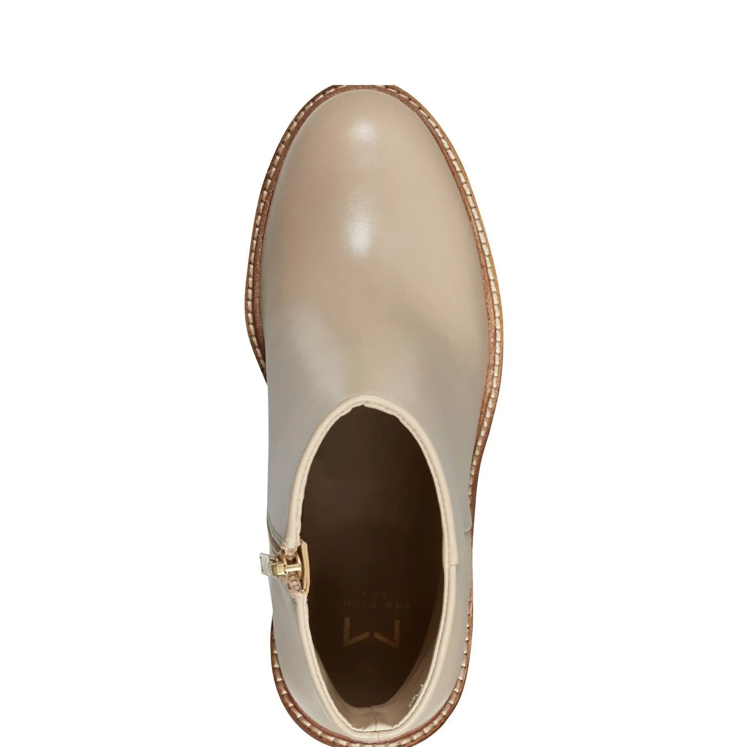 Haleena Round Toe Bootie In Light Natural