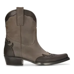 High Western Real Leather Pointed Toe Boots