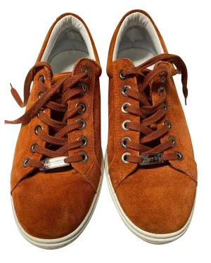 Jimmy Choo Cash Trainers in Brown Suede