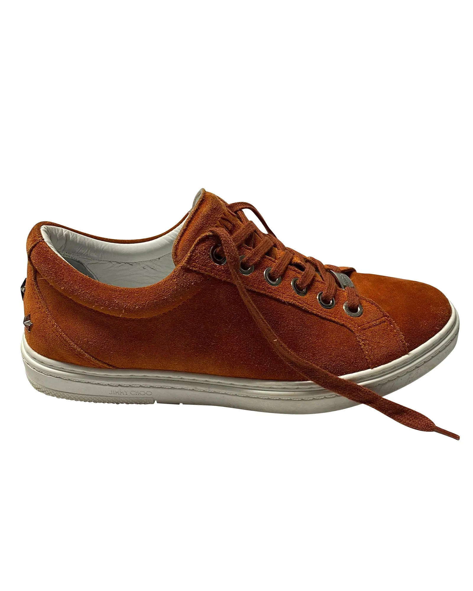 Jimmy Choo Cash Trainers in Brown Suede