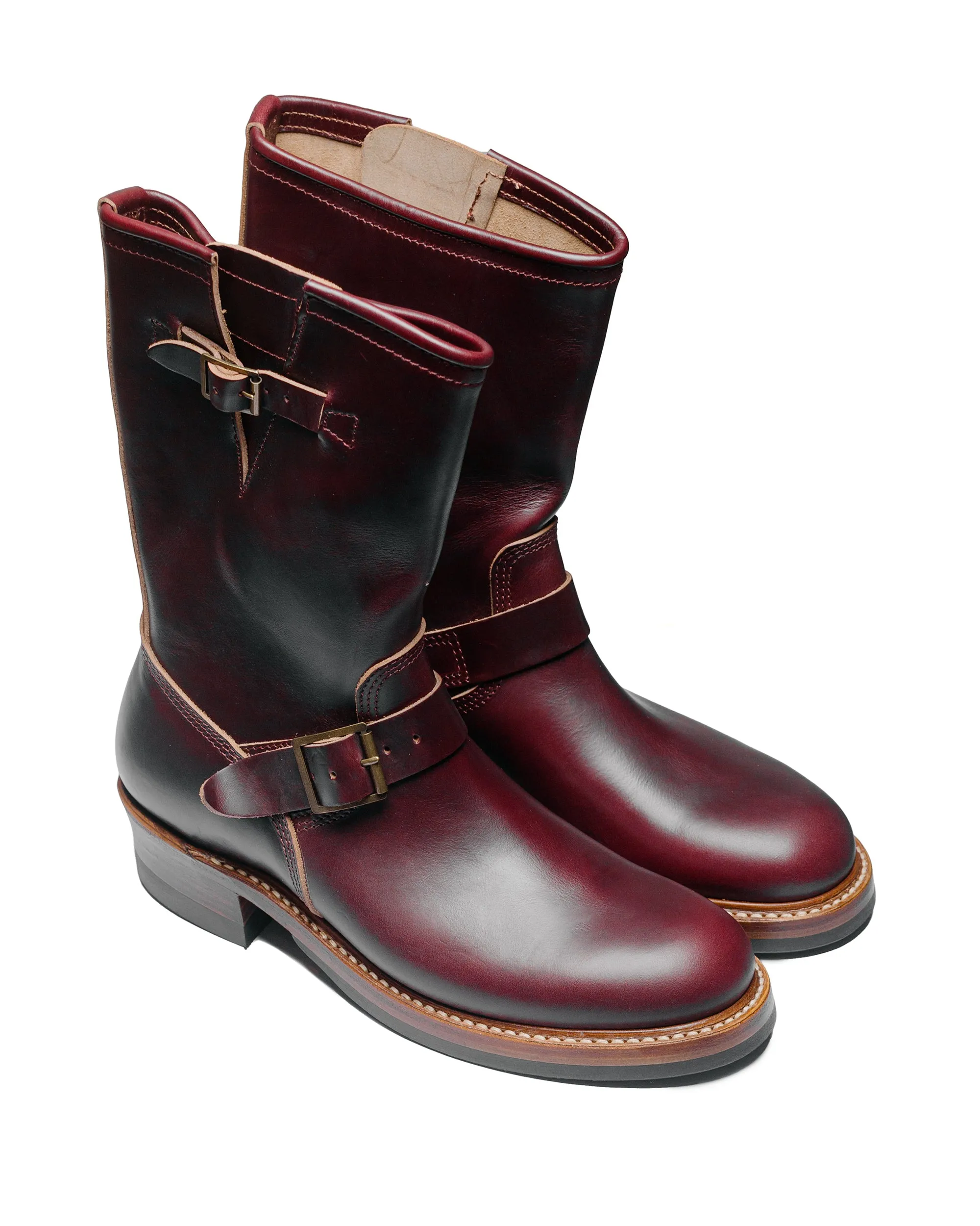 John Lofgren Bootmaker Wabash Engineer Boots Horween CXL Burgundy