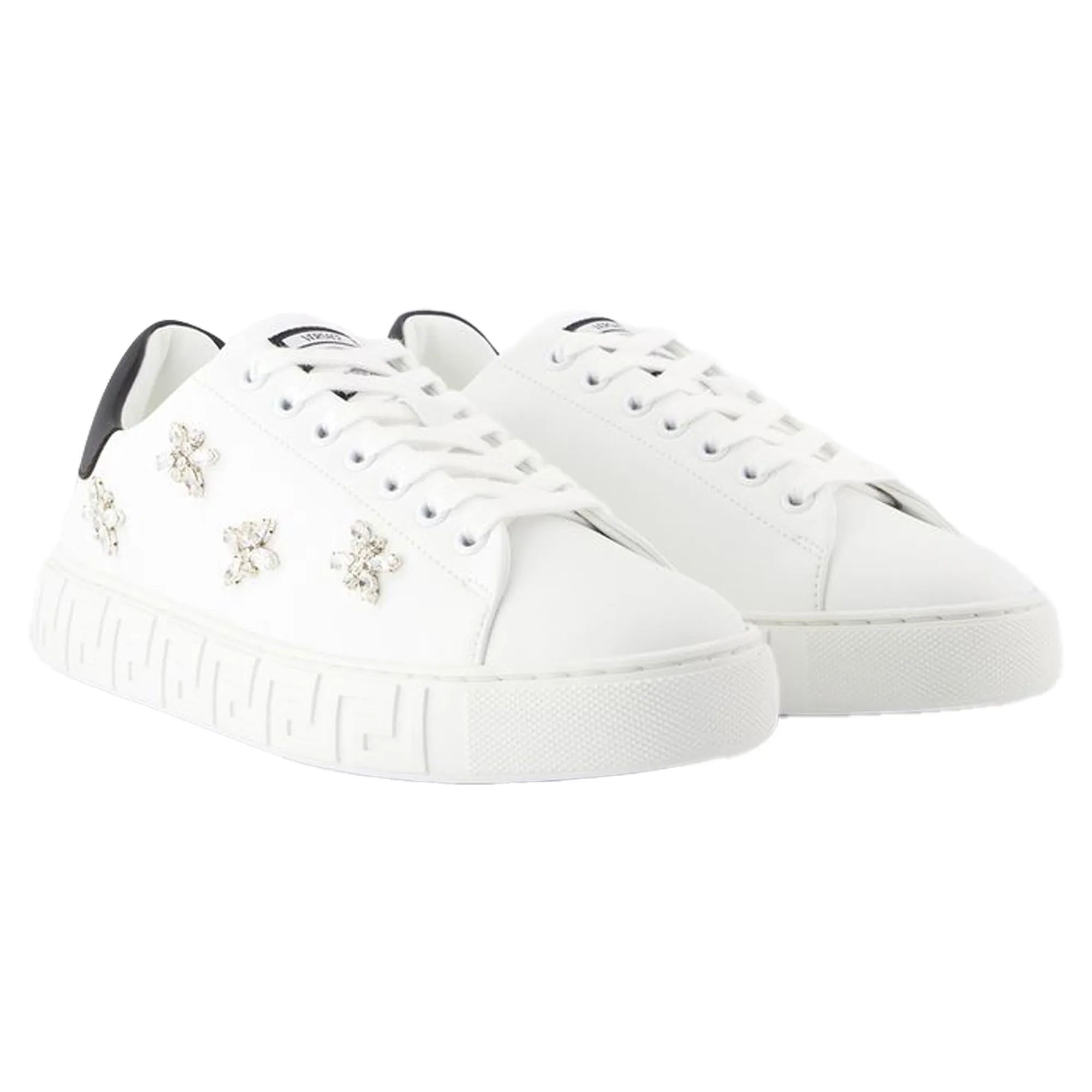 La Greca Sneakers - Versace - Canvas - White