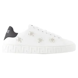 La Greca Sneakers - Versace - Canvas - White