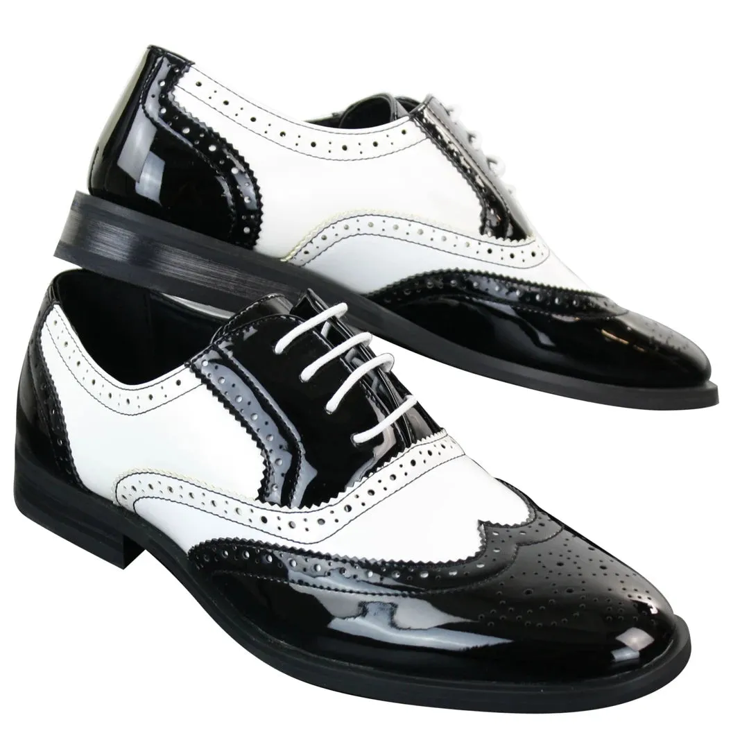 Lace Patent Brogue Shoes Gatsby