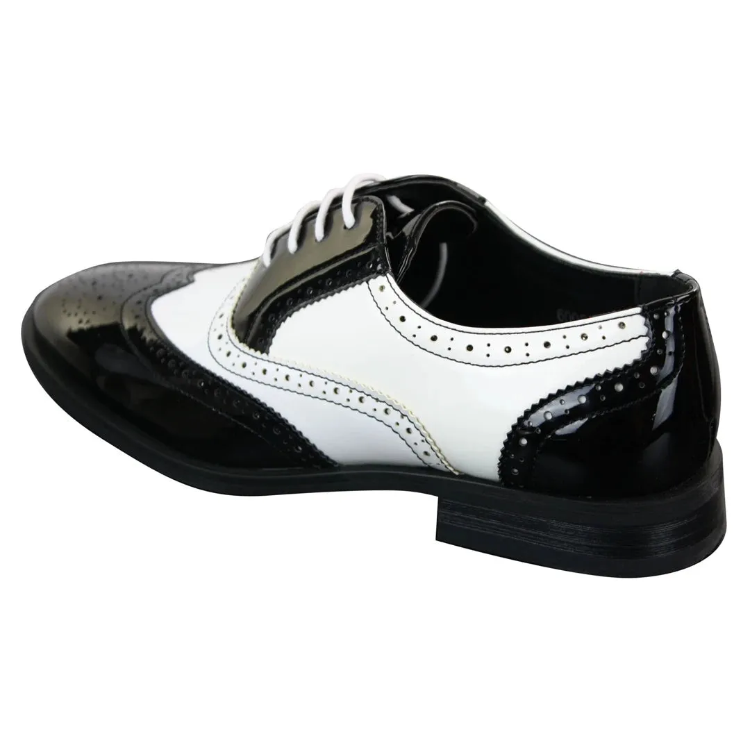 Lace Patent Brogue Shoes Gatsby