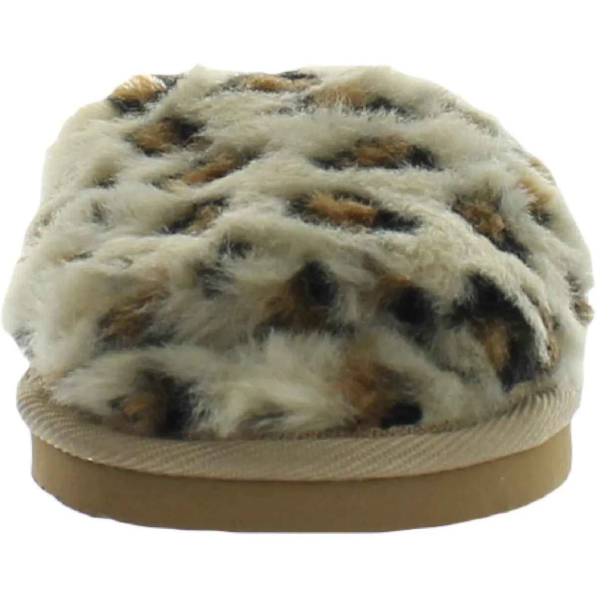 Lolo Womens Animal Print Faux Fur Slide Slippers